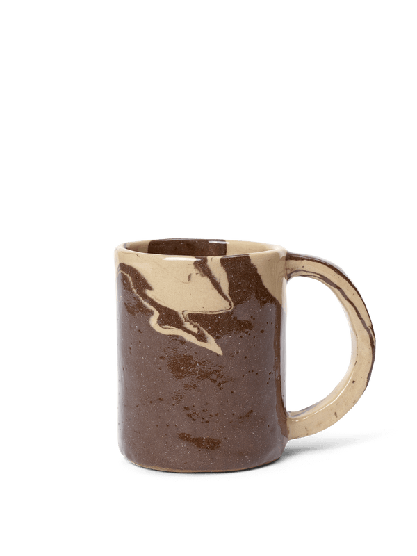 ferm LIVING Ryu Mug Tall – Sand / Brown
