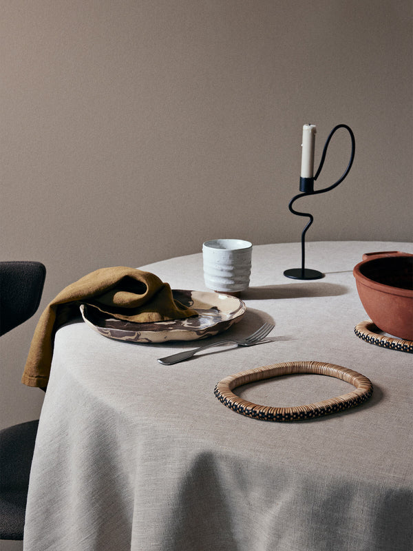 ferm LIVING Ryu Platter 18.5 cm – Sand / Brown