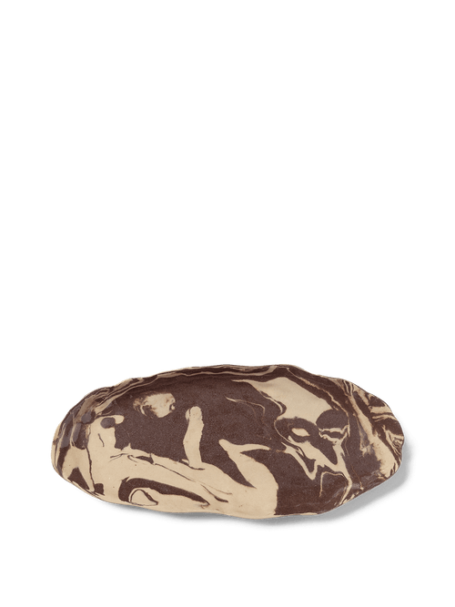 ferm LIVING Ryu Platter 37 cm – Sand / Brown
