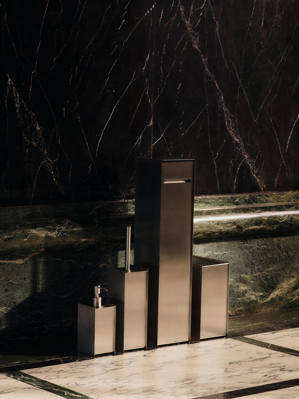 ferm LIVING Sama Soap Dispenser – Brushed Stainless Steel