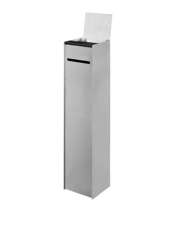 ferm LIVING Sama Toilet Paper Dispenser – Brushed Stainless Steel