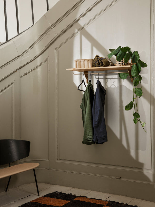 ferm LIVING Sector Rack Shelf – Oak / Brass