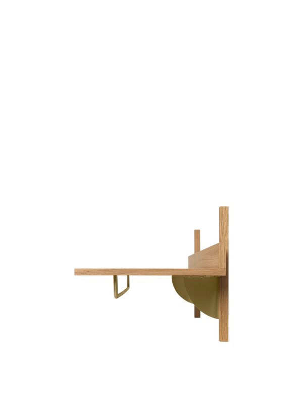 ferm LIVING Sector Rack Shelf – Oak / Brass