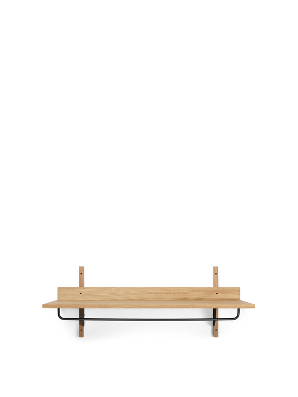 ferm LIVING Sector Rack Shelf – Oak / Black Brass