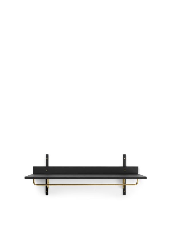 ferm LIVING Sector Rack Shelf – Black Ash / Brass
