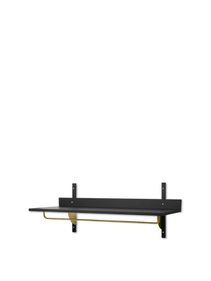 ferm LIVING Sector Rack Shelf – Black Ash / Brass