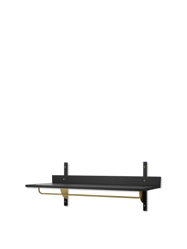 ferm LIVING Sector Rack Shelf – Black Ash / Brass