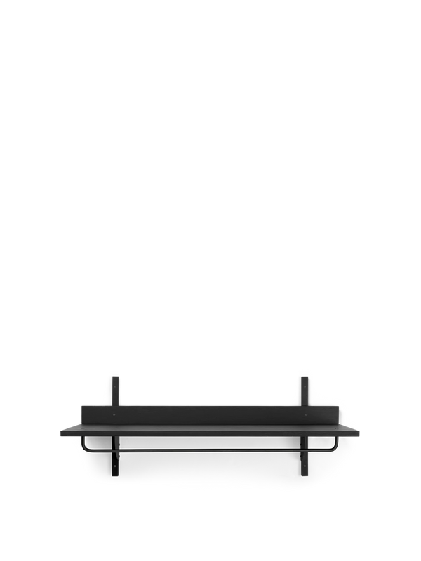 ferm LIVING Sector Rack Shelf – Black Ash / Black Brass