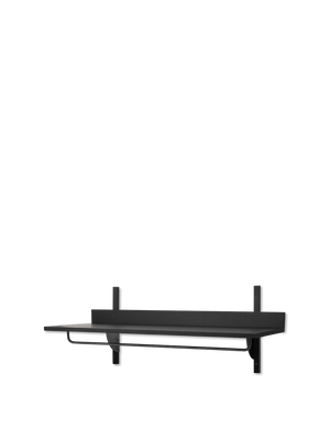 ferm LIVING Sector Rack Shelf – Black Ash / Black Brass