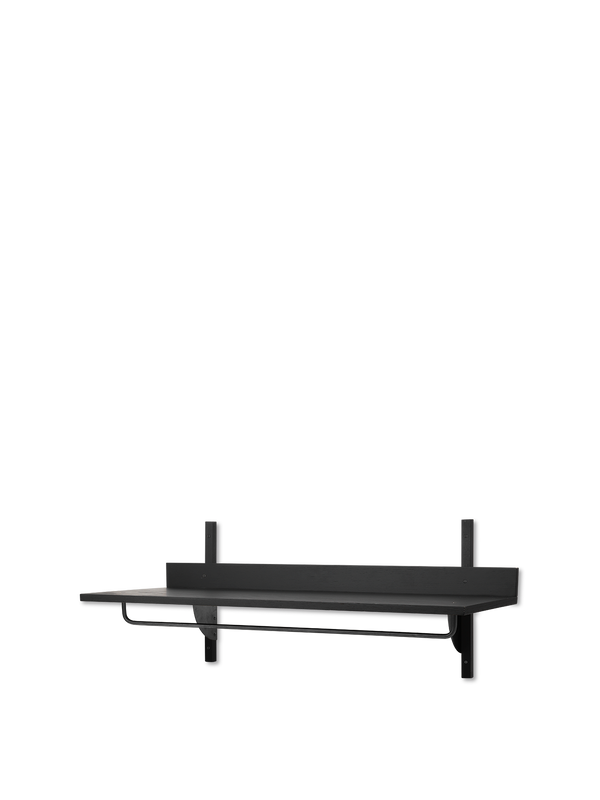 ferm LIVING Sector Rack Shelf – Black Ash / Black Brass