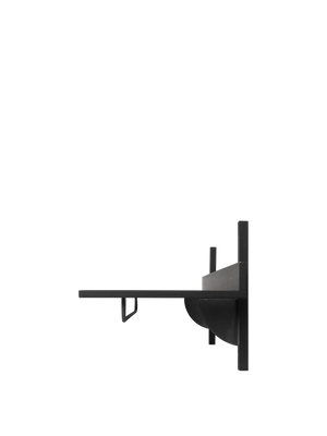 ferm LIVING Sector Rack Shelf – Black Ash / Black Brass