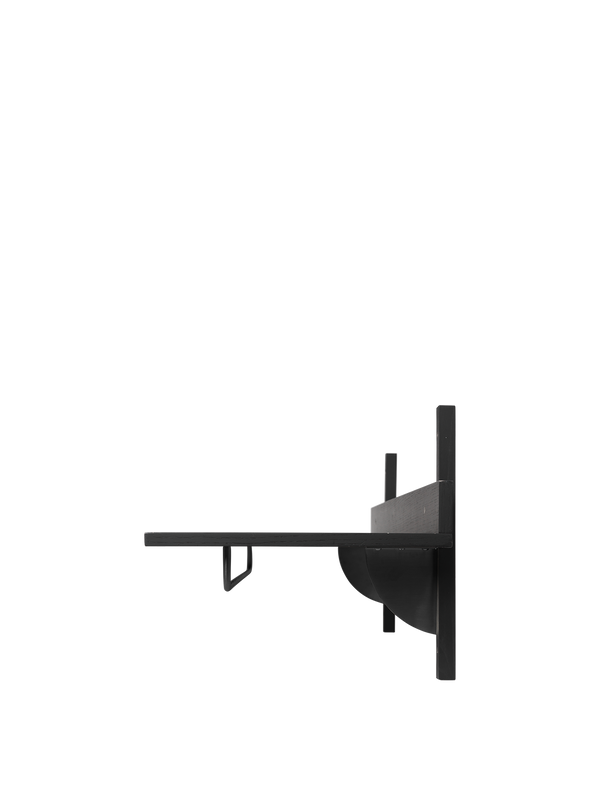 ferm LIVING Sector Rack Shelf – Black Ash / Black Brass