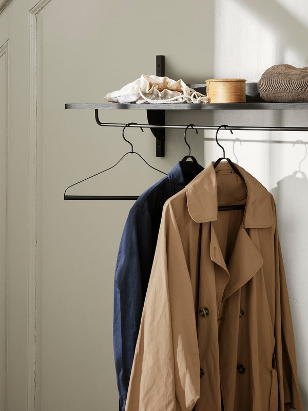 ferm LIVING Sector Rack Shelf – Black Ash / Black Brass