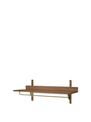 ferm LIVING Sector Rack Shelf – Smoked Oak / Brass