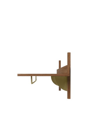 ferm LIVING Sector Rack Shelf – Smoked Oak / Brass