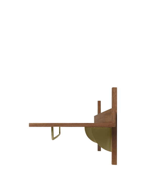 ferm LIVING Sector Rack Shelf – Smoked Oak / Brass