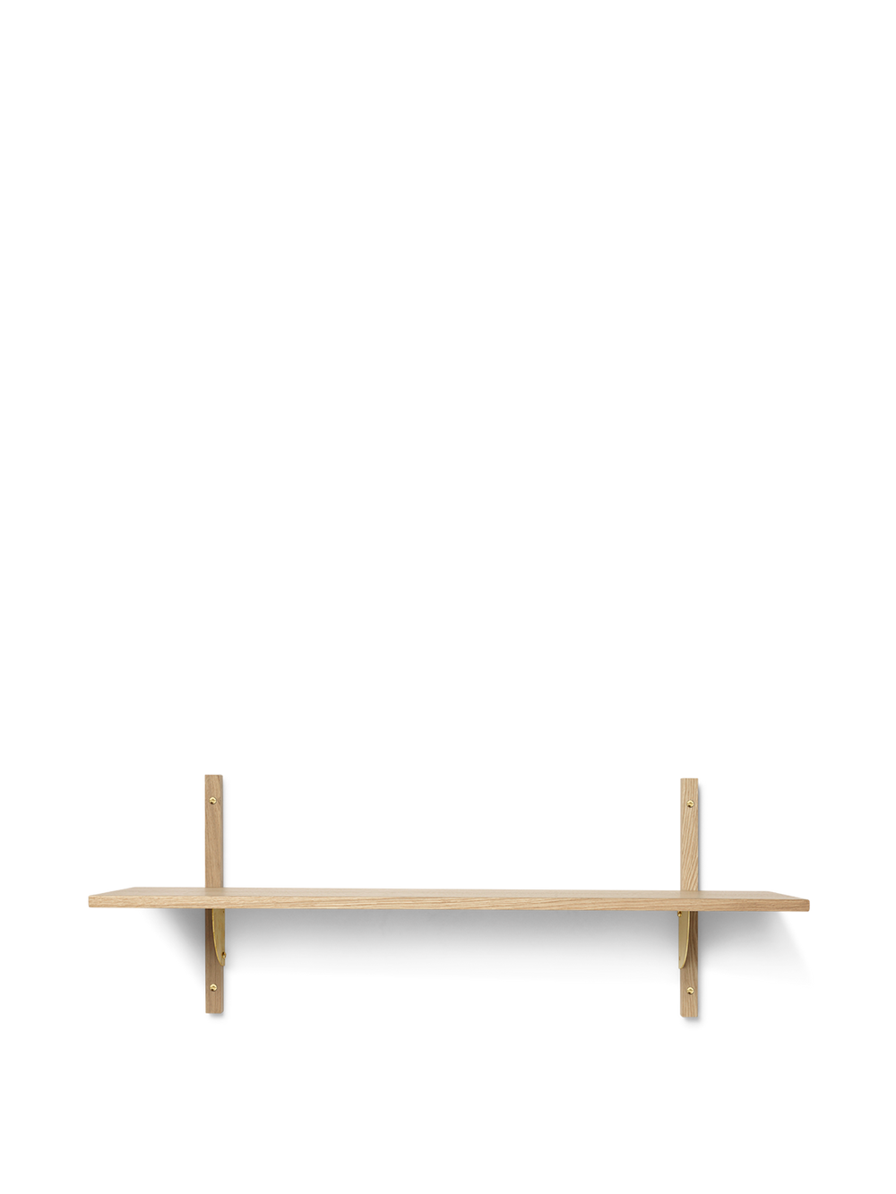 ferm LIVING Sector Shelf Single / Wide – Oak / Brass