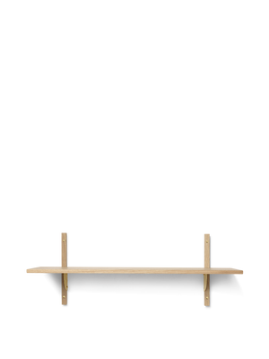 ferm LIVING Sector Shelf Single / Wide – Oak / Brass