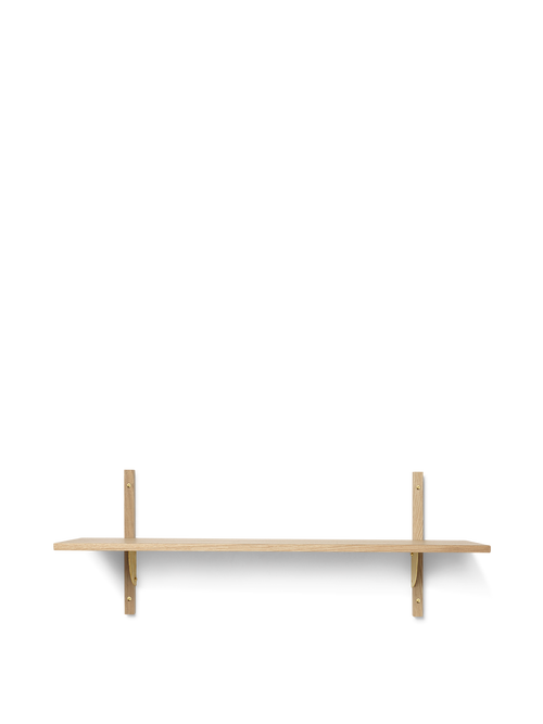 ferm LIVING Sector Shelf Single / Wide – Oak / Brass