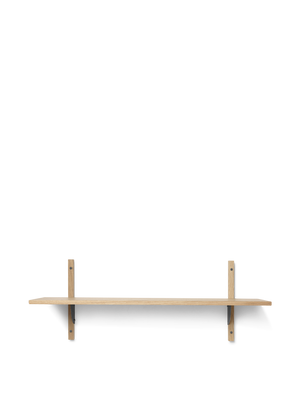 ferm LIVING Sector Shelf Single / Wide – Oak / Black Brass