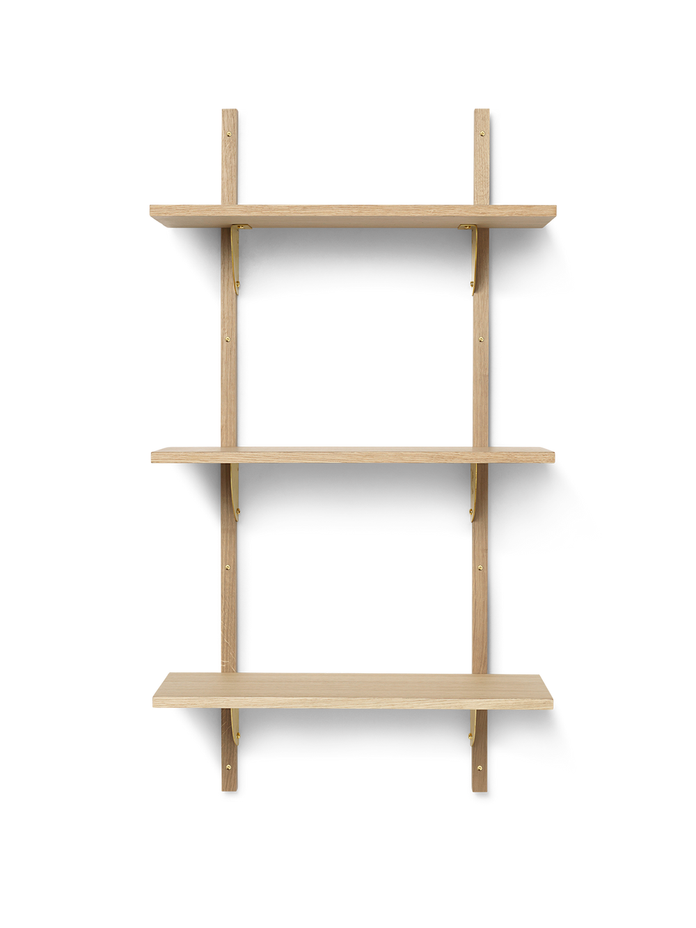 ferm LIVING Sector Shelf Triple / Narrow – Oak / Brass