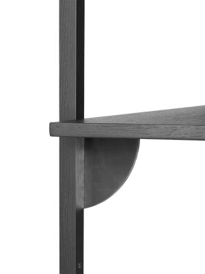 ferm LIVING Sector Shelf Triple / Narrow – Black Ash / Black Brass