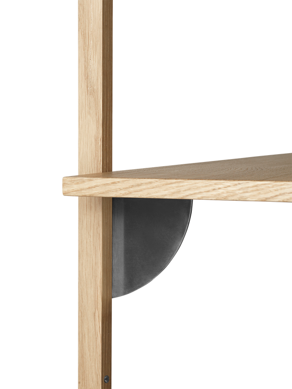 ferm LIVING Sector Shelf Triple / Narrow – Oak / Black Brass