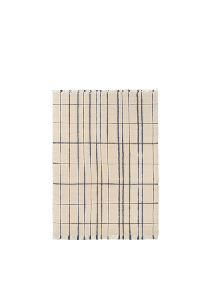 ferm LIVING Sen Rug 140 x 200 cm – Parchment / Indigo Blue