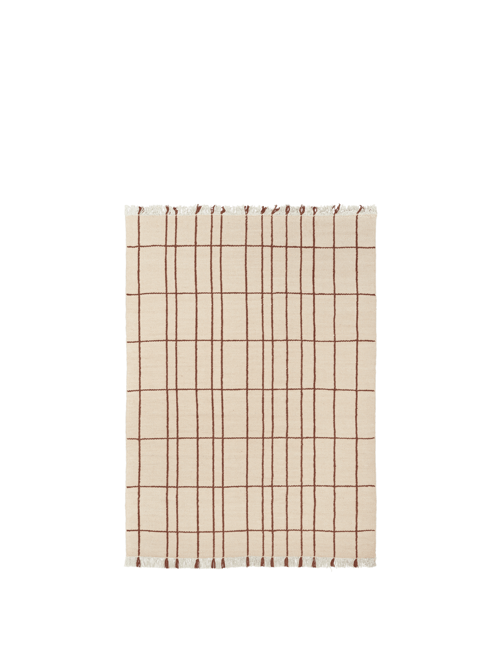 ferm LIVING Sen Rug 140 x 200 cm – Parchment / Chestnut