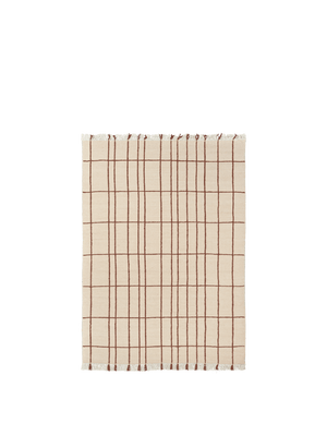 ferm LIVING Sen Rug 140 x 200 cm – Parchment / Chestnut