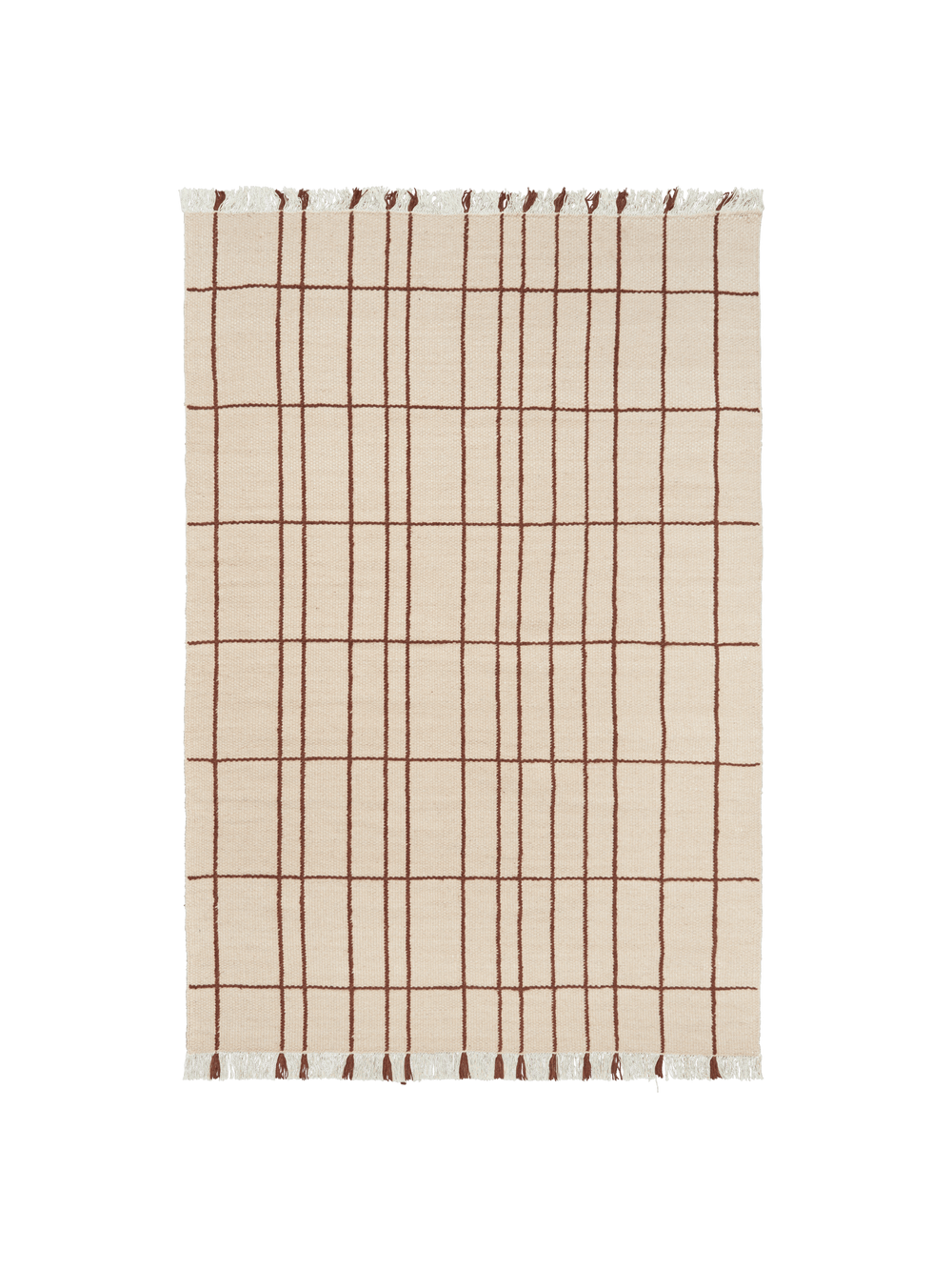 ferm LIVING Sen Rug 170 x 240 cm – Parchment / Chestnut