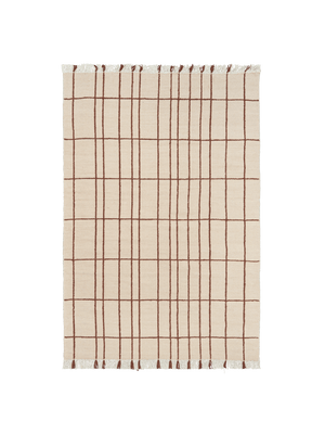 ferm LIVING Sen Rug 170 x 240 cm – Parchment / Chestnut