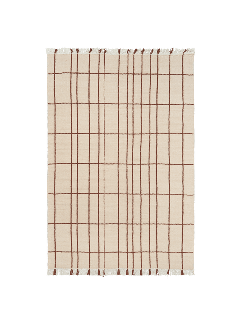 ferm LIVING Sen Rug 170 x 240 cm – Parchment / Chestnut
