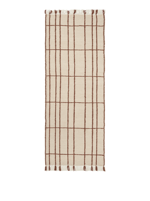 ferm LIVING Sen Runner 80 x 200 cm – Parchment / Chestnut