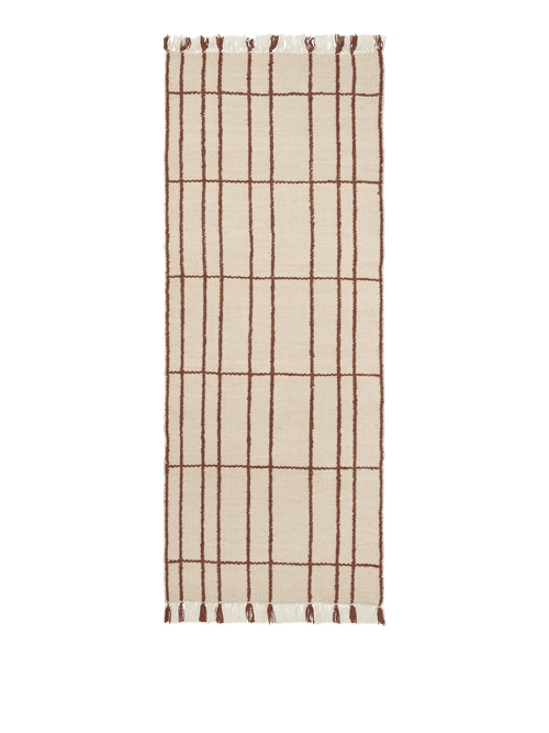 ferm LIVING Sen Runner 80 x 200 cm – Parchment / Chestnut