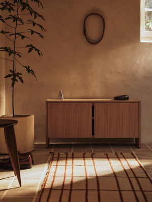 ferm LIVING Sen Runner 80 x 200 cm – Parchment / Chestnut