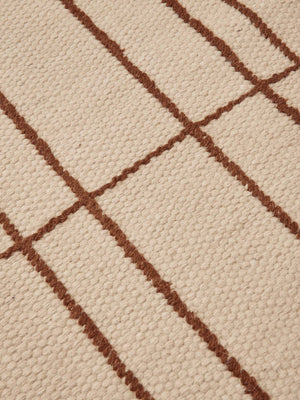 ferm LIVING Sen Runner 80 x 200 cm – Parchment / Chestnut