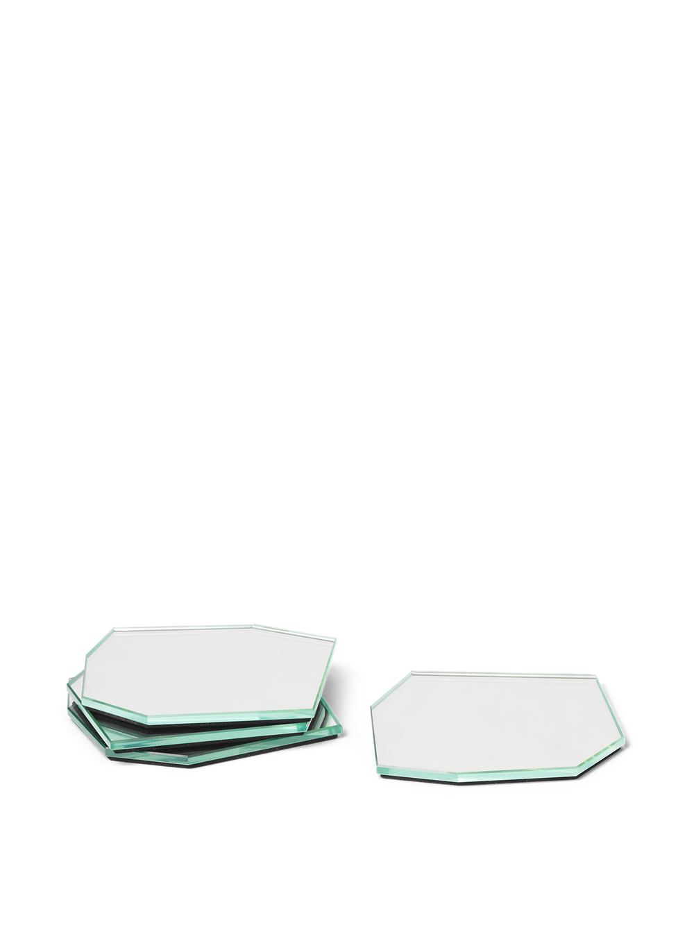 ferm LIVING Shard Coasters – Set of 4 – Mirror