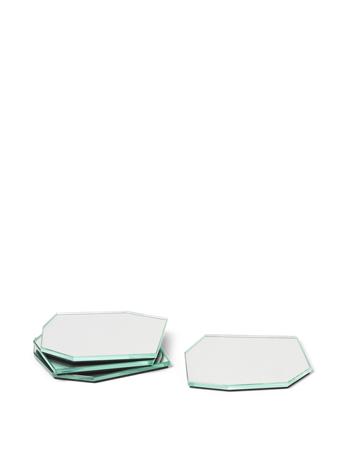 ferm LIVING Shard Coasters – Set of 4 – Mirror