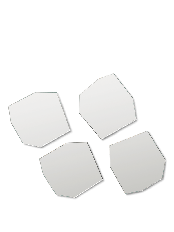 ferm LIVING Shard Coasters – Set of 4 – Mirror