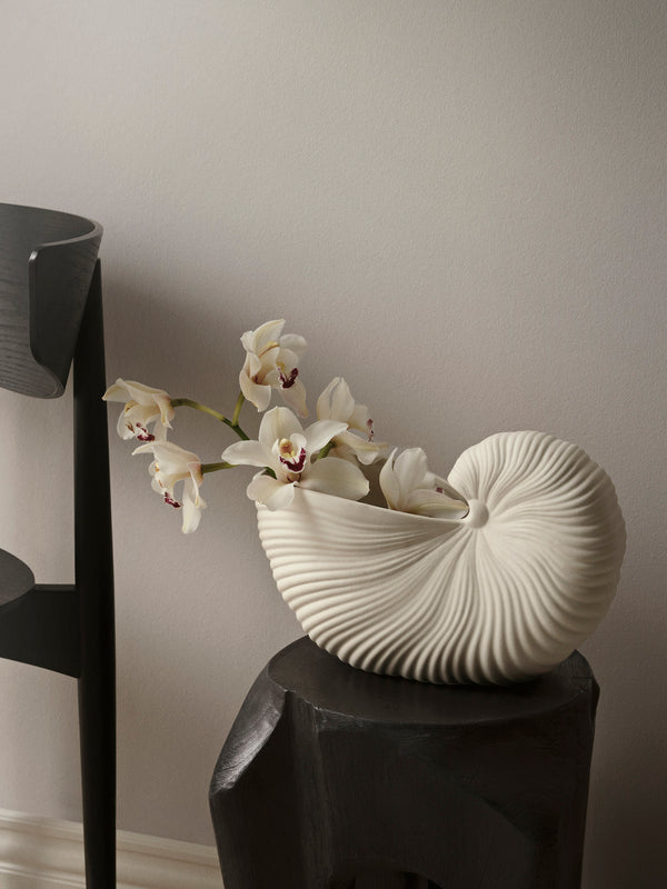 ferm LIVING Shell Pot – Off-White
