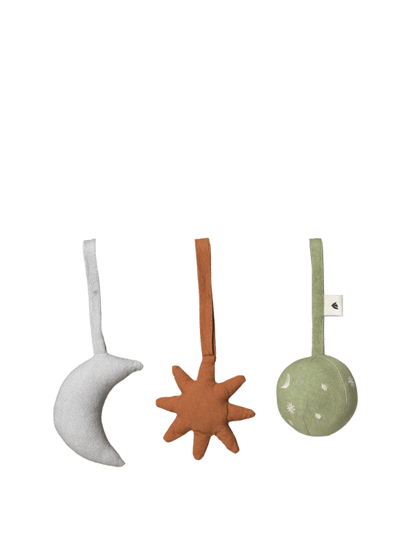 ferm LIVING Skye Baby Toys – Set of 3 – Tea Green