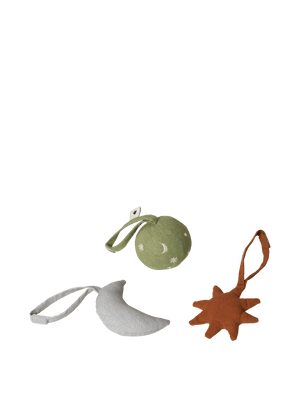 ferm LIVING Skye Baby Toys – Set of 3 – Tea Green