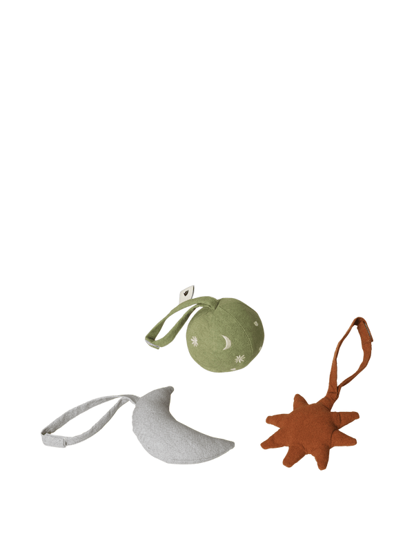 ferm LIVING Skye Baby Toys – Set of 3 – Tea Green