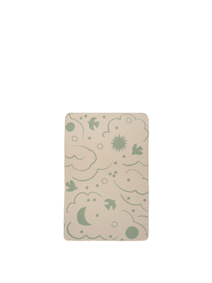ferm LIVING Skye Blanket – Tea Green / Parchment