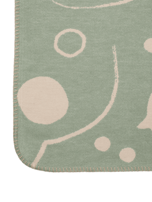 ferm LIVING Skye Blanket – Tea Green / Parchment
