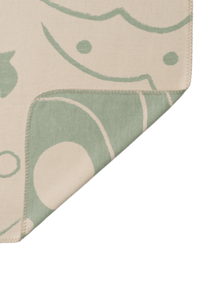 ferm LIVING Skye Blanket – Tea Green / Parchment