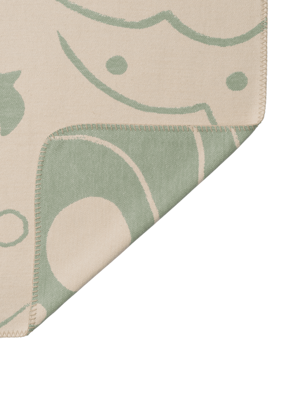 ferm LIVING Skye Blanket – Tea Green / Parchment