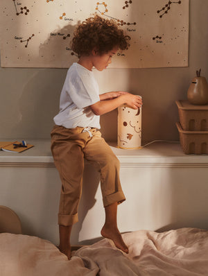 ferm LIVING Skye Table Lamp – Natural / Bronze