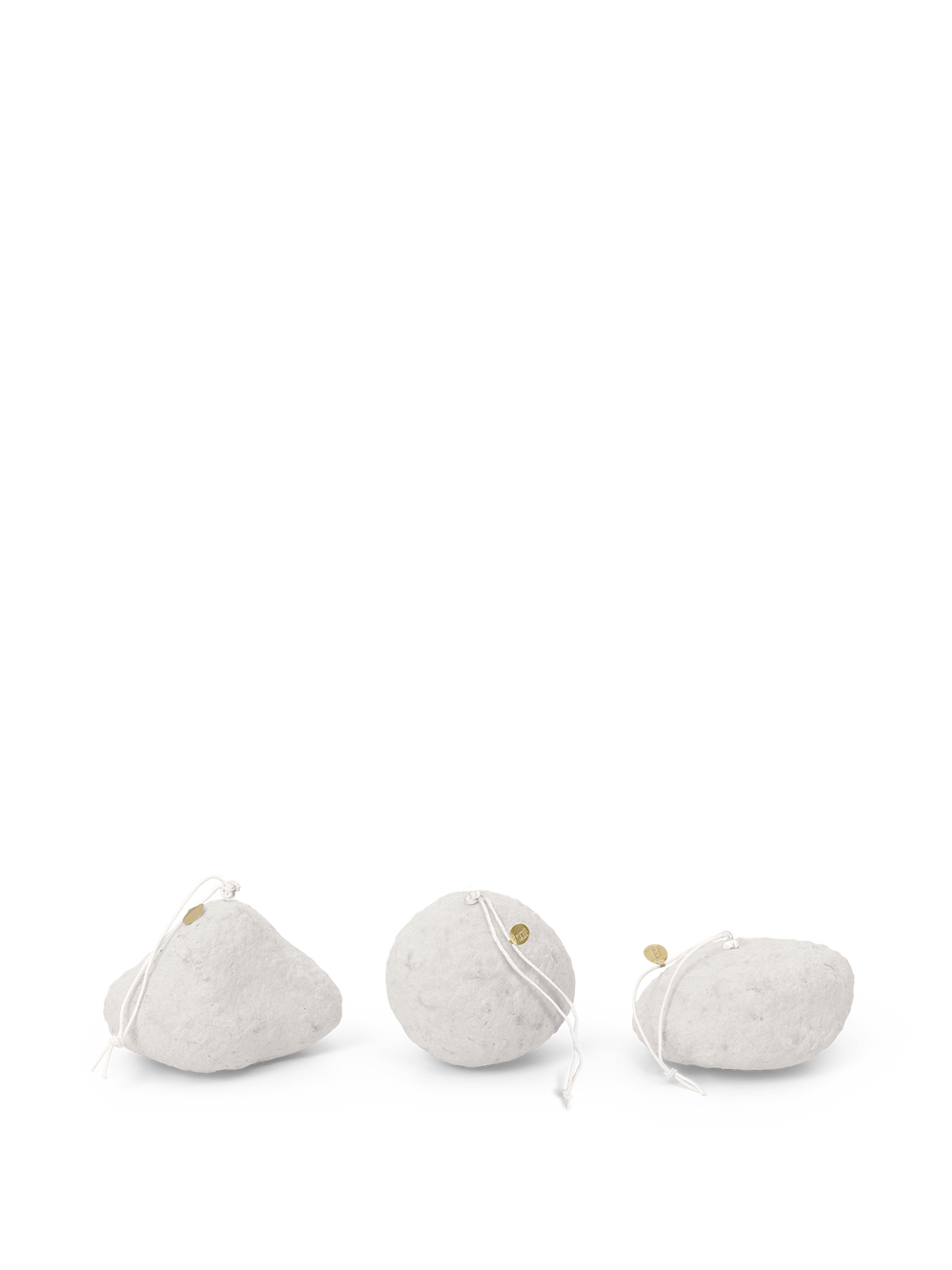 ferm LIVING Snowball Ornaments – Set of 3 – White